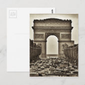 Arc de Triomphe, Parijs, Frankrijk Briefkaart (Voorkant / Achterkant)