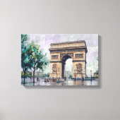 Arc de Triomphe, Parijs, Frankrijk Canvas Afdruk (Voorkant)