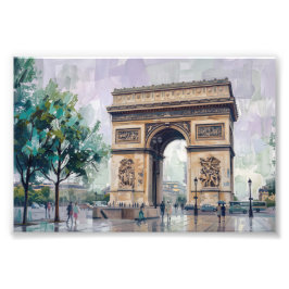 Arc de Triomphe, Parijs, Frankrijk Foto Afdruk