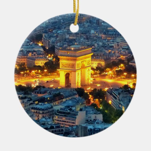 Arc de Triomphe, Parijs, Frankrijk Keramisch Ornament (Voorkant)