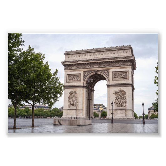 Arc de Triomphe Parijs Frankrijk Landmark Foto Afdruk (Voorkant)