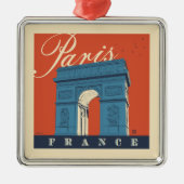 Arc de Triomphe | Parijs, Frankrijk Metalen Ornament (Voorkant)