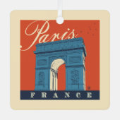 Arc de Triomphe | Parijs, Frankrijk Metalen Ornament (Voorkant)