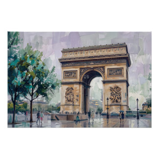 Arc de Triomphe, Parijs, Frankrijk Perfect Poster
