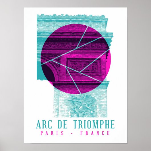 Arc De Triomphe Parijs Frankrijk Poster (Voorkant)