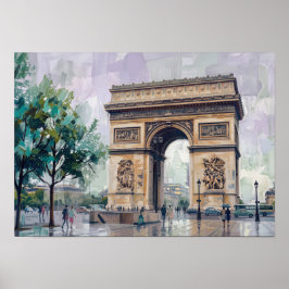 Arc de Triomphe, Parijs, Frankrijk Poster