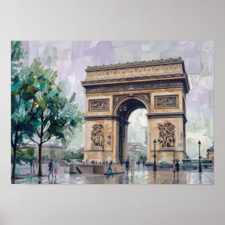 Arc de Triomphe, Parijs, Frankrijk Poster