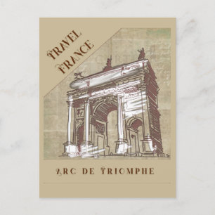 Arc de Triomphe Parijs Frankrijk Reizen Briefkaart