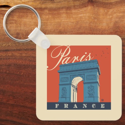 Arc de Triomphe | Parijs, Frankrijk Sleutelhanger (Voorkant)