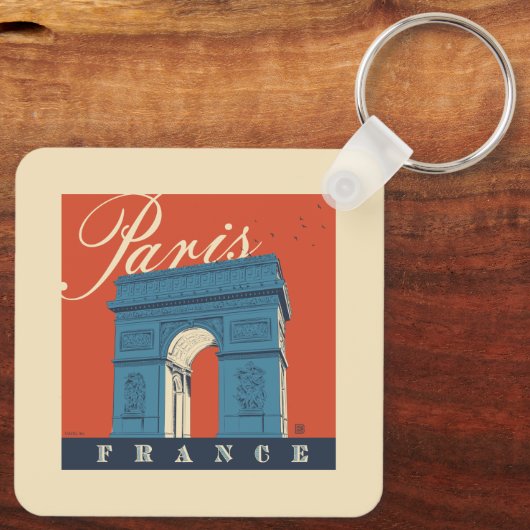 Arc de Triomphe | Parijs, Frankrijk Sleutelhanger (Achterkant)