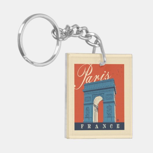 Arc de Triomphe | Parijs, Frankrijk Sleutelhanger (Voorkant Links)