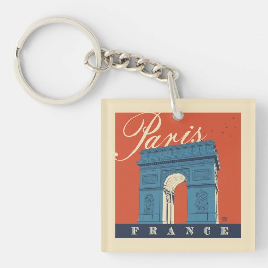 Arc de Triomphe | Parijs, Frankrijk Sleutelhanger (Voorkant)