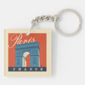 Arc de Triomphe | Parijs, Frankrijk Sleutelhanger (Achterkant)