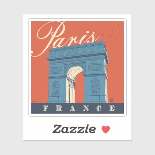 Arc de Triomphe | Parijs, Frankrijk Sticker (Vel)