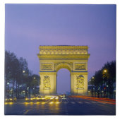 Arc de Triomphe, Parijs, Frankrijk; Tegeltje (Voorkant)