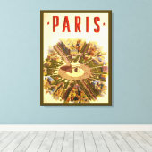  Arc de Triomphe, Parijs, Frankrijk Travel Art Canvas Afdruk (Insitu (Houten vloer))