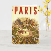 Arc de Triomphe, Parijs, Frankrijk Travel Art Kaart (Gele Bloem)