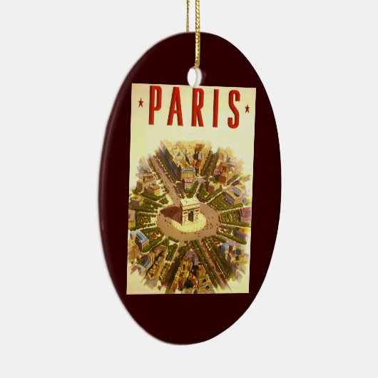  Arc de Triomphe, Parijs, Frankrijk Travel Art Keramisch Ornament (Rechts)