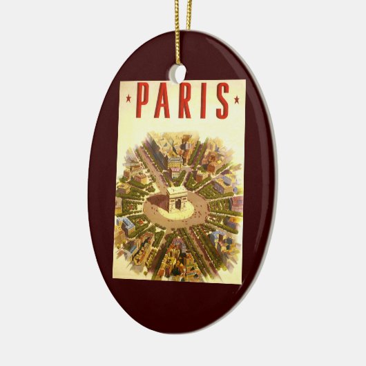 Arc de Triomphe, Parijs, Frankrijk Travel Art Keramisch Ornament (Links)