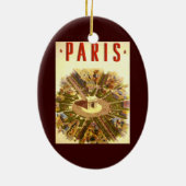 Arc de Triomphe, Parijs, Frankrijk Travel Art Keramisch Ornament (Achterkant)