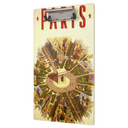  Arc de Triomphe, Parijs, Frankrijk Travel Art Klembord (Links)