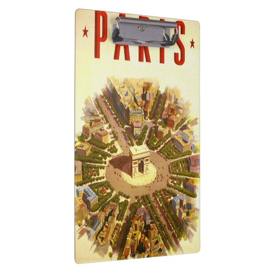  Arc de Triomphe, Parijs, Frankrijk Travel Art Klembord (Rechts)