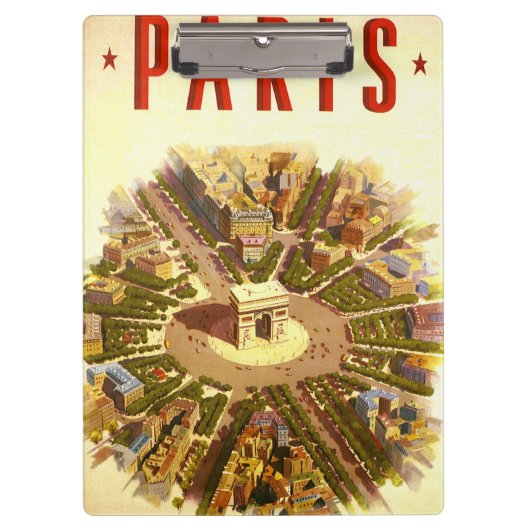 Arc de Triomphe, Parijs, Frankrijk Travel Art Klembord (Voorkant)