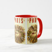 Arc de Triomphe, Parijs, Frankrijk Travel Art Mok (Voorkant rechts)