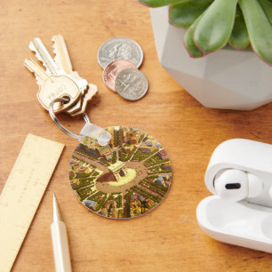  Arc de Triomphe, Parijs, Frankrijk Travel Art Sleutelhanger