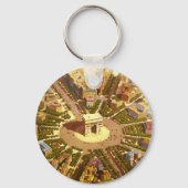 Arc de Triomphe, Parijs, Frankrijk Travel Art Sleutelhanger (Achterkant)