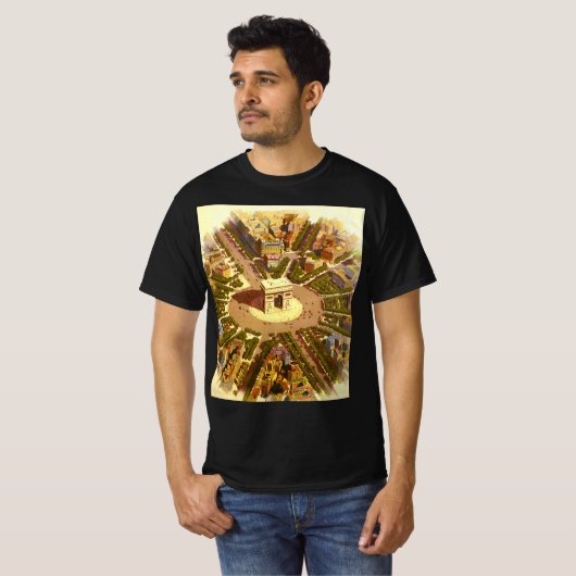  Arc de Triomphe, Parijs, Frankrijk Travel Art T-shirt (Voorkant volledig)