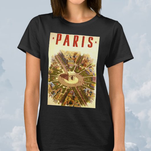 Arc de Triomphe, Parijs, Frankrijk Travel Art T-shirt