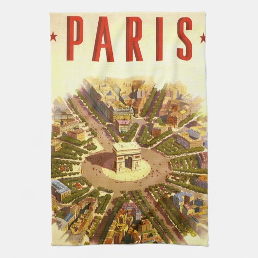  Arc de Triomphe, Parijs, Frankrijk Travel Art Theedoek (Verticaal)