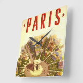  Arc de Triomphe, Parijs, Frankrijk Travel Art Vierkante Klok (Hoek)
