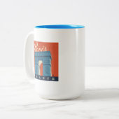 Arc de Triomphe | Parijs, Frankrijk Tweekleurige Koffiemok (Voorkant links)