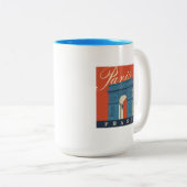 Arc de Triomphe | Parijs, Frankrijk Tweekleurige Koffiemok (Voorkant rechts)