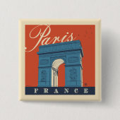 Arc de Triomphe | Parijs, Frankrijk Vierkante Button 5,1 Cm (Voorkant)