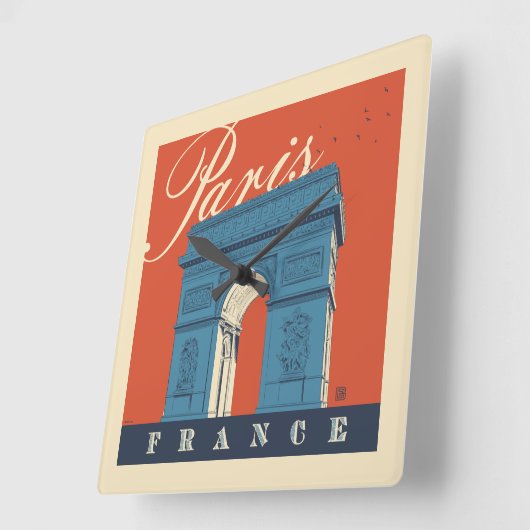 Arc de Triomphe | Parijs, Frankrijk Vierkante Klok (Hoek)