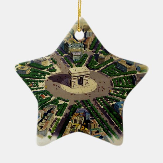 Arc de Triomphe Parijs Keramisch Ornament (Voorkant)