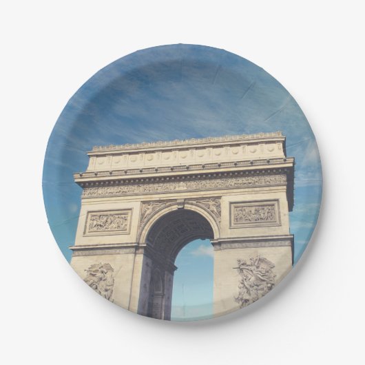 Arc de Triomphe Parijs Papieren Bordje (Voorkant)