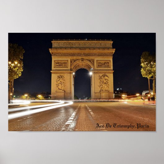 Arc De Triomphe, Parijs Poster (Voorkant)