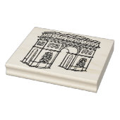 Arc de Triomphe - Parijs - Retro Design Art Stamp Rubberstempel (Stempel)