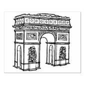Arc de Triomphe - Parijs - Retro Design Art Stamp Rubberstempel (Afrduk)