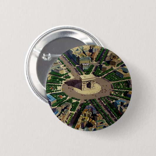  Arc de Triomphe Parijs Ronde Button 5,7 Cm (Voorkant /achterkant)