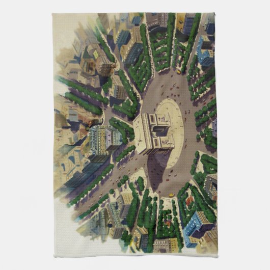  Arc de Triomphe Parijs Theedoek (Verticaal)