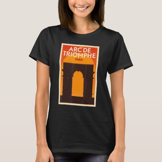 Arc de Triomphe Parijs Toerist T-shirt (Voorkant)