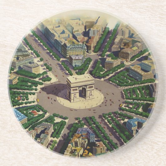  Arc de Triomphe Parijs Zandsteen Onderzetter (Voorkant)