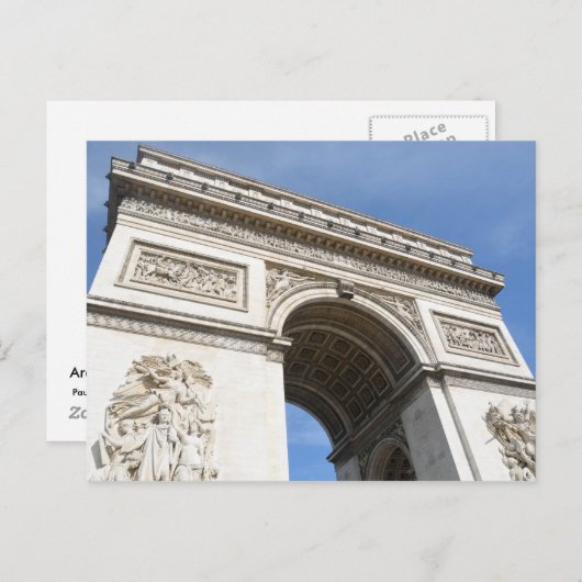 Arc de Triomphe Paris Briefkaart (Voorkant / Achterkant)