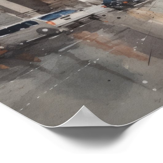 Arc de Triomphe Paris Frankrijk Kunstdruk Poster (Hoek)