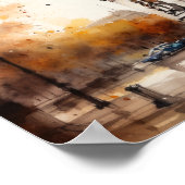 Arc de Triomphe Paris Frankrijk Kunstdruk Poster (Hoek)